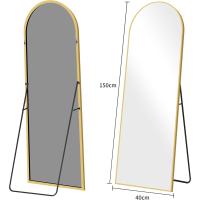 Espejo de Cuerpo Completo 150 x 40 cm Espejo de Pared con Marco de Aluminio Dorado - details 4