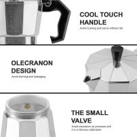 Tetera de aluminio para el hogar, equipo de vajilla italiana octogonal, Moka, café, té, oficina, hogar, viaje, Camping al aire libre - details 1