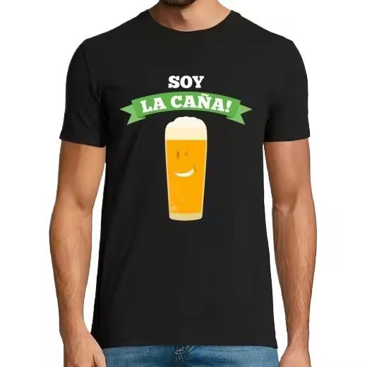 ¡Camiseta Soy La Caña! Camisetas CERVEZA,Pack Regalo Camiseta Personalizada - 1