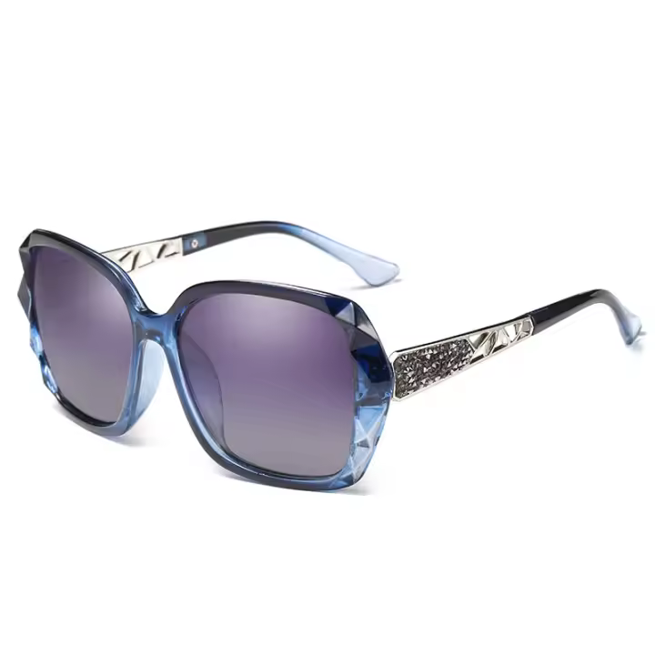 Gafas De Sol Polarizadas BARCUR Para Mujer, Diseño Elegante Con Purpurina, Gafas De Sol Con Degradado De Color - 1