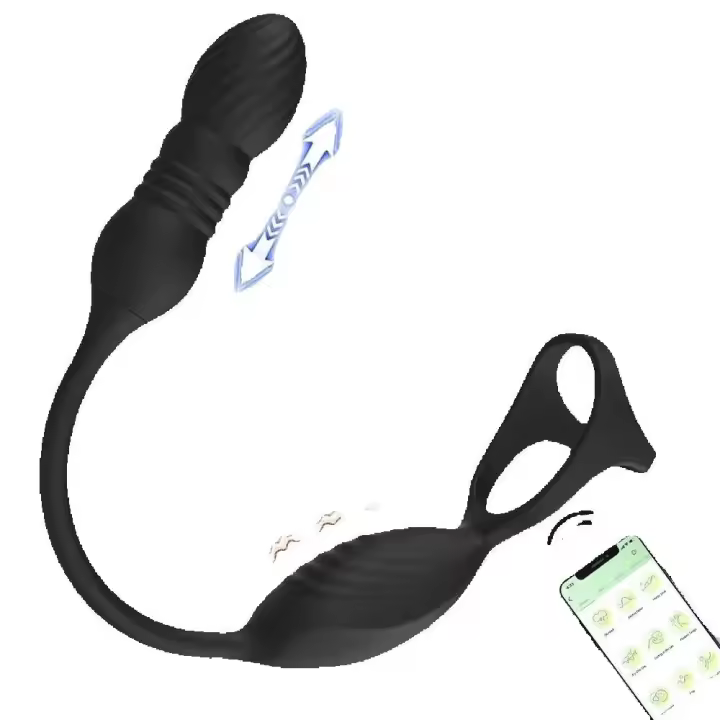 Leten Masajeador de Próstata Anillo Vibrador Butt Plug Control Remoto 10 Vibradores Empuje Juguetes Sexuales Anales para Hombres Parejas - 1