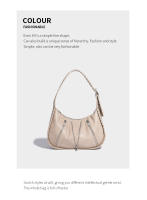 Bolso de axila tejido pulido retro de textura premium para mujer, nuevo bolso de mensajero de un solo hombro con correa de hombro ancha de gran capacidad. - details 12