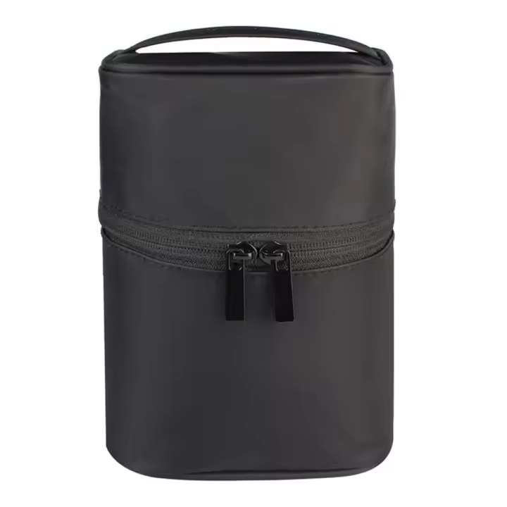 Bolsa de lavado de gran capacidad con bolsa de Color crema, bolsas de almacenamiento coreanas, bolsa cilíndrica para cosméticos, neceser para mujer, organizador de viaje - 1