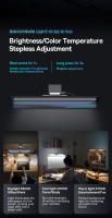 Baseus-luz colgante asimétrica USB para pantalla, lámpara Led de escritorio para lectura, color negro, para ordenador - details 9
