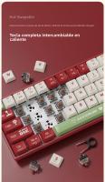 Heijue AK680 teclado mecánico juego teclado intercambiable en caliente con cable eje de té inalámbrico de doble modo eje rojo 68 teclas - details 9