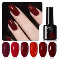 TARTU Juego de 6 uñas de gel semipermanente de 0.3 fl oz, color rosa, rojo, azul, verde, marrón, amarillo, kit de esmalte de gel semipermanente de 6 colores, remojo para UV/Led, para salón y arte de uñas DIY en casa para niñas de regalo - details 1