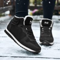 Botas De Hombre Invierno Casuales Confortables Con Peluche Plush Suela De Goma Botines De Nieve Tacón Bajo Cordones round Toe - details 5