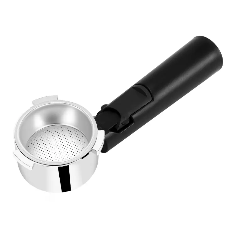 ZC Portafiltro de café sin fondo de acero inoxidable, accesorio para cafetera profesional, 51mm - 1
