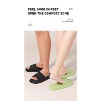 Zapatillas de casa de Color sólido para hombre y mujer, chanclas de baño antideslizantes de EVA, sandalias ligeras concisas, zapatos para parejas, verano - details 5