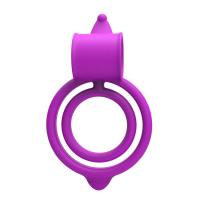 Leten-anillo vibrador para parejas, retardante de eyaculación, erección, anillos dobles vibratorios con Orejas de conejo, mejora los juguetes sexuales para hombres - details 10