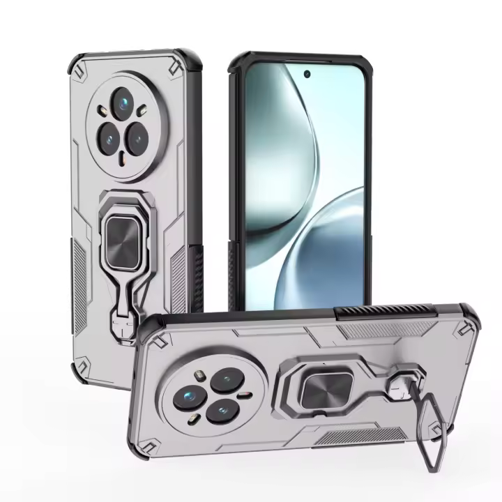 Funda de teléfono a prueba de golpes con soporte de anillo magnético para OPPO Realme 14 Pro Plus 5G - 1