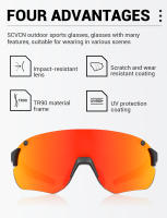 Gafas de Sol para Ciclismo Kapvoe 2023 para Hombres y Mujeres Lentes de 4 Piezas Protección UV Material del Marco TR - details 2