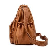 Bolso cruzado de mujer, bolso de mano de mujer, bolso cruzado de mano de cuero, bolso tote, bolso bandolera, bolso bandolera vintage de gran capacidad, bolso de mujer de cuero lavado - details 2