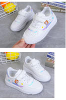 Zapatillas de deporte de cuero para niñas, zapatos de princesa para correr, zapatos deportivos casuales, zapatos de Velcro para niños - details 0