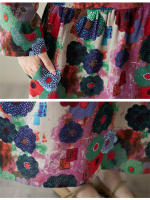 Vestido Vintage de Algodón de Manga Larga Talla Grande, Elegante y Suelto para Mujeres - details 9