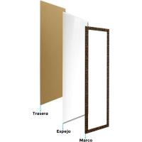 Espejo de Pared Completo 35x140cm Marco Exterior 42,5x147,5cm MOD-144 Nogal-Madera - details 2