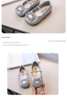 Zapatos de cuero para niños, bailarinas con hebilla de diamantes de imitación para niñas, primavera y otoño, zapatos de fiesta informales a la moda de princesa para niños - details 10