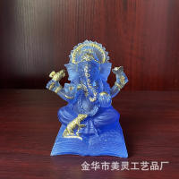Adorno indio, decoración creativa para el hogar, cristal de agua, resina, Buda, elefante tailandés, tronco, Dios de la riqueza - details 11