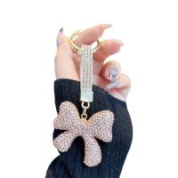 LLavero de lazo de diamante con diamantes de imitación para mujer, colgante con lazo de cristal coreano, creativo, con lazo de diamantes de imitación - details 9
