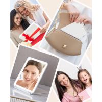 FUNTOUCH Espejo de maquillaje recargable con luz aumento 1X / 10X, 8 pulgadas de pared con luces regulables de 3 colores, doble cara con rotación de 360 ​​grados, hotel (plata) - details 5