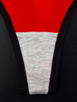 Tanga de algodón 100% para mujer y niña, ropa interior con cinturón y Letras a la moda - details 5