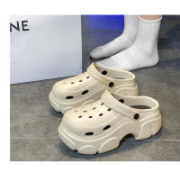 Zuecos de suela suave de EVA para mujer, plataforma antideslizante de playa con aumento de altura al aire libre de verano con punta cerrada - details 13