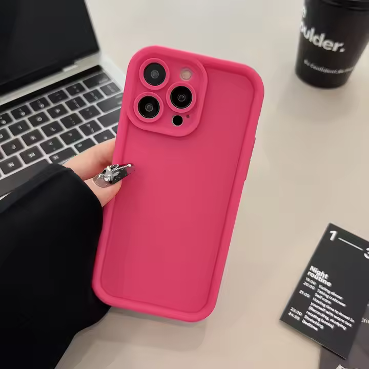 Funda de teléfono con estilo para iPhone, cubierta protectora delgada a prueba de golpes, Beige, marrón, negro, 15, 14, 13, 12, 11 Pro Max Plus, 7, 8, SE, X, XR, XS Max - 1