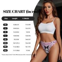 Tanga personalizada Kuromi Anime G-string para mujer, bragas elásticas transpirables, ropa interior - details 5