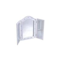 Espejo Joyero con 20 Luces LED Armario Joyero Reclinable con Guardajoyas Anillos Pendientes Collares Cerradura y Llaves 40x37x146 cm Blanco - details 18