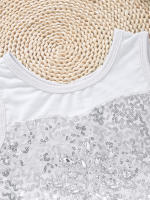 Vestido de baile de Ballet para niñas, sin mangas, lentejuelas brillantes, leotardo de malla, tutú, Ropa de baile, gimnasia, patinaje, disfraz de escenario actuación - details 39