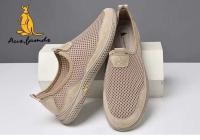 Sandalias antideslizantes deportivas informales de cuero con logo de canguro para hombre, zapatos ligeros de tela suave y transpirable para caminar en verano - details 7