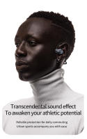 Auriculares inalámbricos deportivos de conducción de aire, audífonos HiFi con Subwoofer, estéreo, gancho para la oreja, micrófono, Bluetooth 5,3 - details 4