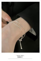 S-pulsera de doble capa con cadena de hueso de serpiente, nicho pequeño de plata pura, adorno de mano con cuentas redondas de estilo frío coreano - details 3