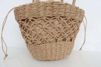Popular bolso de playa tejido con agujeros de paja para verano, carteras, bolsos de mano profesionales para mujer, bolsos de mano para mujer - details 7
