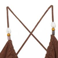 Vestido elegante y holgado estilo lencería 2025 con tirantes, decorado con cuentas, falda larga, novedad de verano, ropa de mujer. - details 3