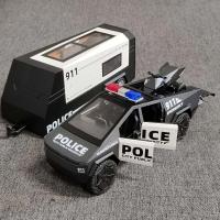 Camión Cybertruck de Policía a Escala 1:32 Modelo de Coche de Juguete de Aleación con Sonido y Luz - details 6