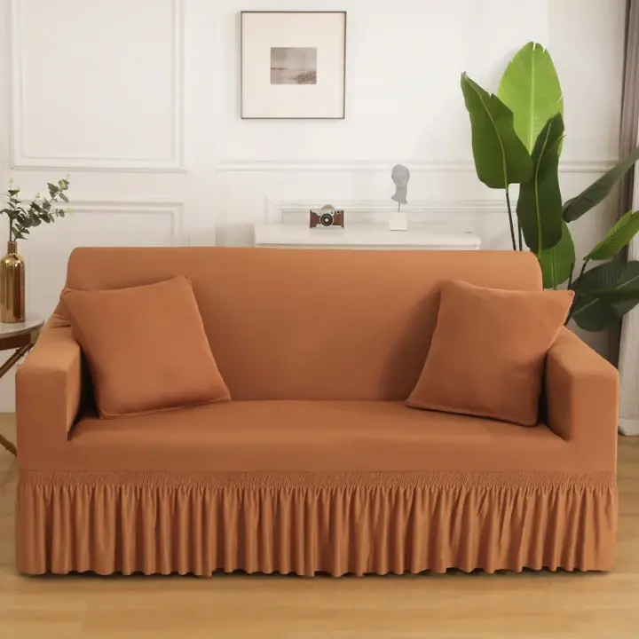 Solid Color Sofa Cover For Living Room Stretch Couch Cover Corner L shape Combination Chaise Sofa Slipcover Home Decor Removable - 1