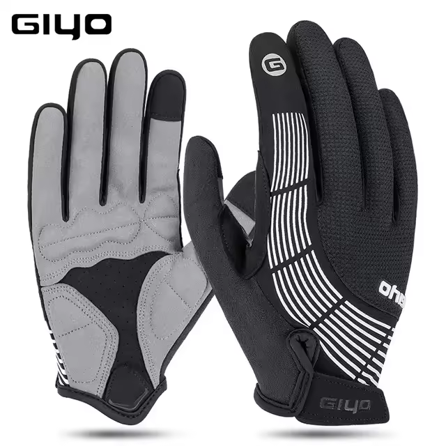 Giyo-guantes largos de dedo completo para bicicleta, manoplas transpirables para pantalla táctil, a prueba de golpes, para Otoño e Invierno - 1