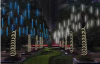 Guirnalda de luces Led de lluvia de meteoritos, 8 tubos, guirnaldas de calle, decoraciones de árboles de Navidad para exteriores, luces de jardín de hadas de Año Nuevo - details 6