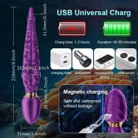 Octopus Tentacle Vibrador Anal Femenino Punto G Clítoris Estimulación Vagina 360 °   Rotación juguetes sexuales mujeres silicona consolador masturbación - details 5