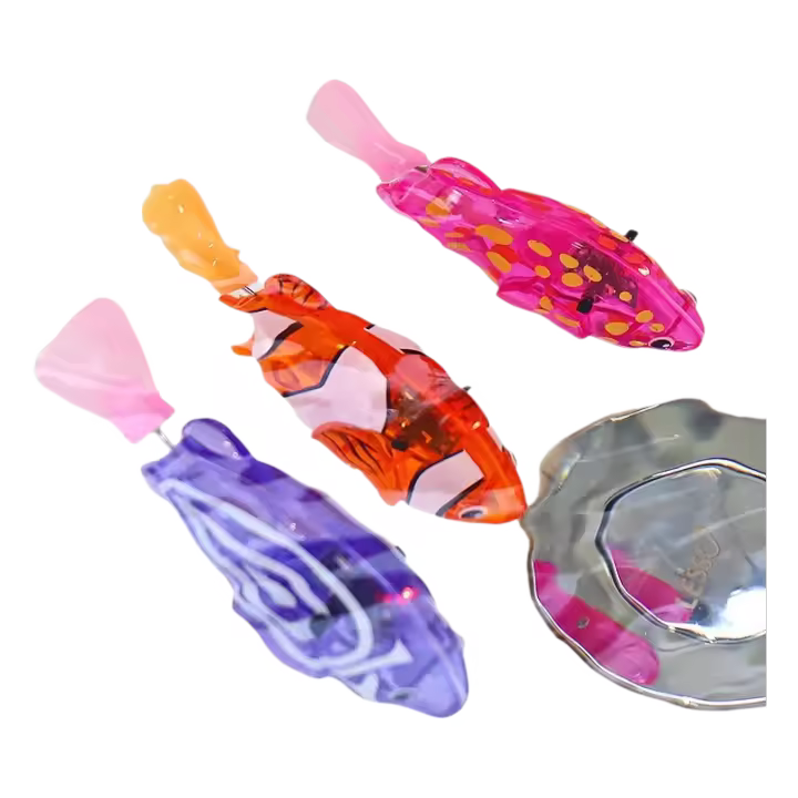 Juguete Electrónico Para Niñas Con Pez Colorido Que Puede Nadar En Agua Y Teléfono Móvil De Estilo Retro Para Niños Regalo Educativo De ABS Tamaño Mini Con Batería Incluida - 1