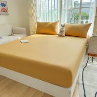 Sombrero de cama completamente envuelto, sábanas gruesas, algodón de lavado universal, juego de tres piezas, cuatro estaciones - details 2