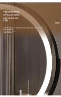 Espejo de Maquillaje LED Geométrico Semi-Circular Luz de Tres Colores Intelligente - details 8