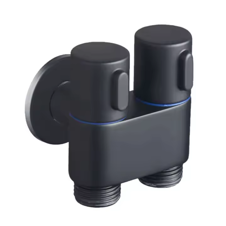 Grifo rociador de baño de mano, válvula de ángulo de salida de doble interruptor para balcón, cocina y baño - 1