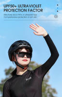 WEST BIKING-Mangas de compresión para ciclismo, protección solar UV, para deportes al aire libre, de seda de hielo, para correr y pescar - details 3
