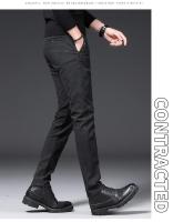 Pantalones de felpa de invierno para hombre, pantalones de negocios cálidos con cordón de terciopelo, gruesos, informales, elásticos - details 7