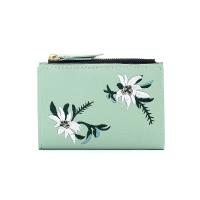 Cartera corta coreana para estudiantes, billetera de cuero PU con cremallera, flores bordadas, Mini bolso para mujer - details 16