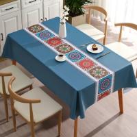 Mantel de Mesa de Cerámica Vintage Azul y Blanco Impermeable para Cocina y Sala de Estar - details 1