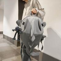 Mochila de tiburón de moda impermeable, bolso de viaje para ordenador portátil de gran capacidad con múltiples bolsillos, mochila escolar de nailon para estudiantes universitarios, niños y niñas - details 2