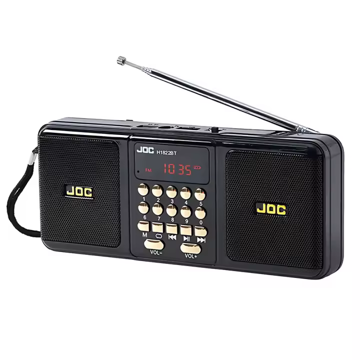Altavoz inalámbrico de Radio FM estéreo portátil, batería recargable, compatible con tarjeta TF, USB, Bluetooth, con receptor FM - 1